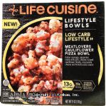 Life Cuisine Low Carb Lifestyle meatlovers cauliflower pizza bowl, frozen bowl Center Front Picture